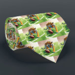 Tiger Bengal Mascot med fotboll Slips<br><div class="desc">Tiger Bengal Mascot med fotbollslignitktie</div>