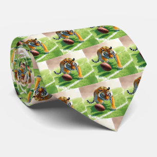 Tiger Bengal Mascot med fotboll Slips