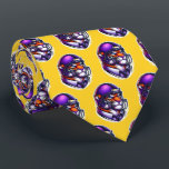 Tiger Bengal Mascot med fotbollshuset Helmet Slips<br><div class="desc">Tiger Bengal Mascot med Football Helmet sport necktie</div>