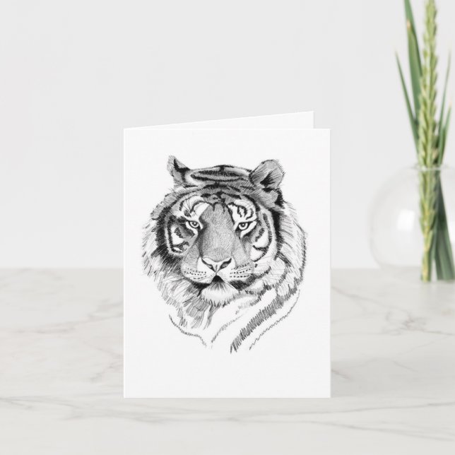 Tiger Birthday Card Kort (Framsida)
