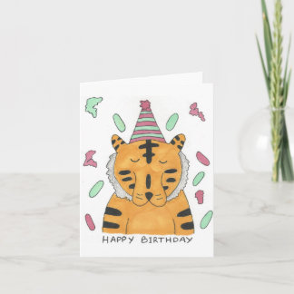 Tiger Birthday Card Kort