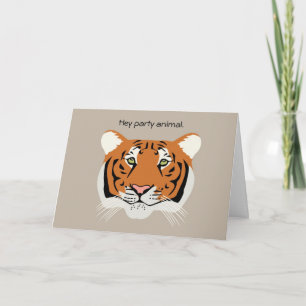 Tiger Birthday Card Kort