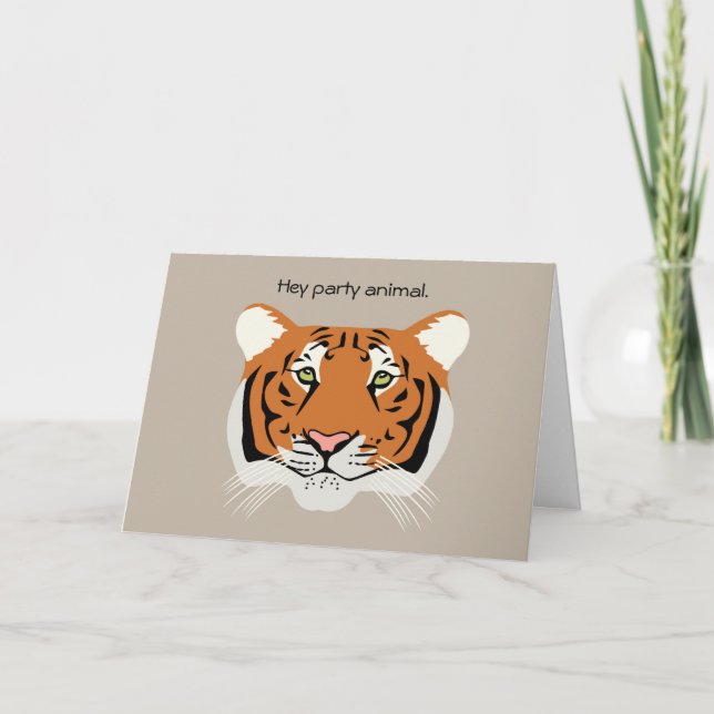 Tiger Birthday Card Kort (Framsida)