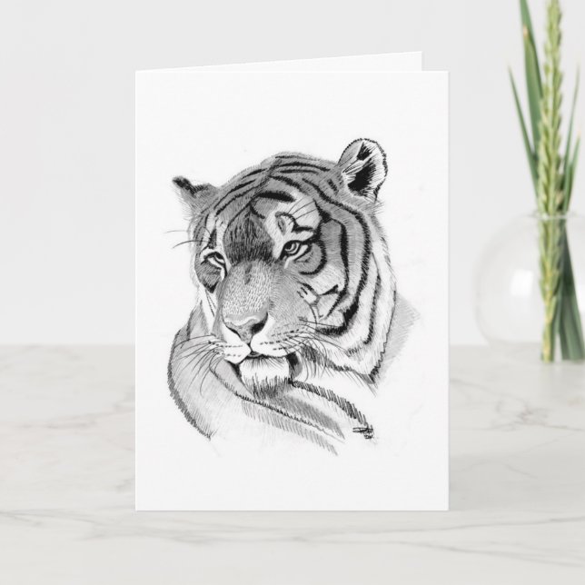 Tiger Birthday Card Kort (Framsida)