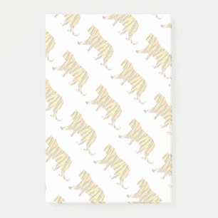 Tiger Black and Orange Print Post-it Block