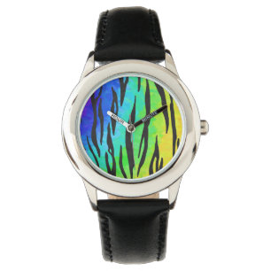 Tiger Black and Rainbow Gifts Armbandsur