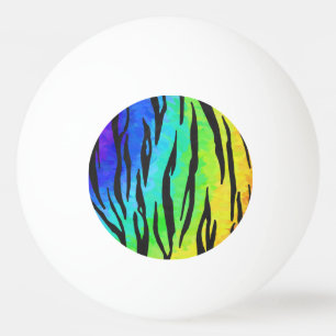 Tiger Black and Rainbow Gifts Pingisboll