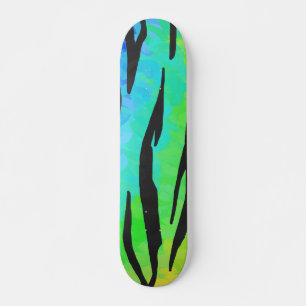 Tiger Black and Rainbow Skriv ut Mini Skateboard Bräda 18,7 Cm