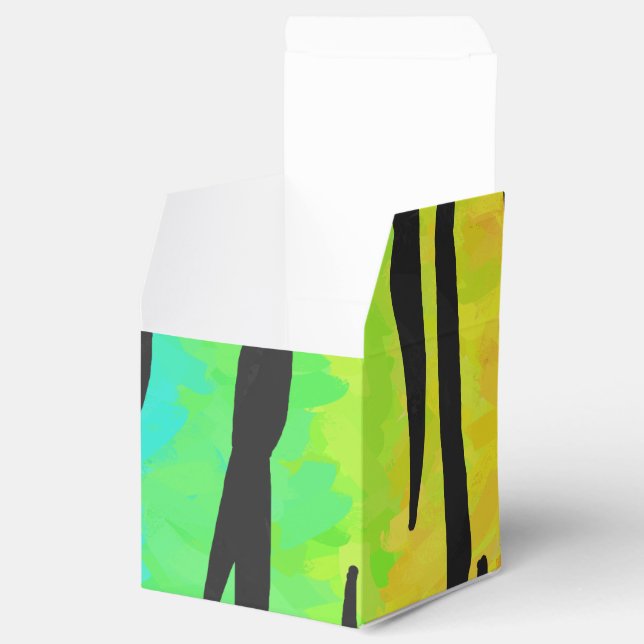 Tiger Black and Rainbow Skriv ut Presentaskar (Öppnad)