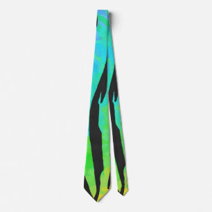 Tiger Black and Rainbow Skriv ut Slips