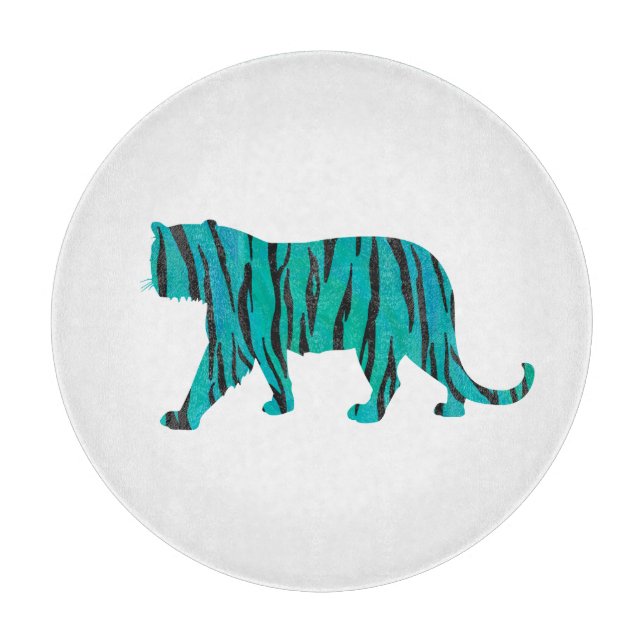 Tiger Black and Teal Print (Framsidan)