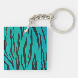 Tiger Black and Teal Print