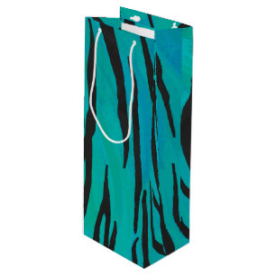 Tiger Black and Teal Print