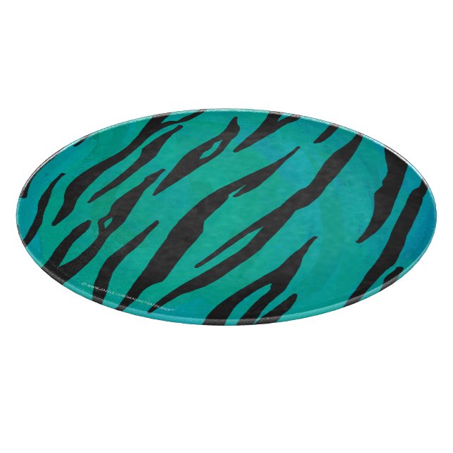 Tiger Black and Teal Print (Hörn)