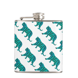 Tiger Black and Teal Print Fickplunta