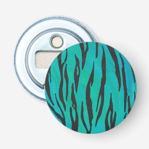 Tiger Black and Teal Print Flasköppnare