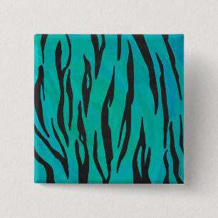 Tiger Black and Teal Print Knapp