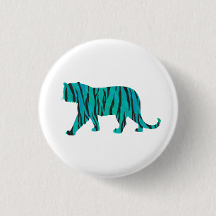 Tiger Black and Teal Print Knapp