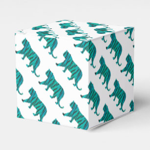 Tiger Black and Teal Print Presentaskar