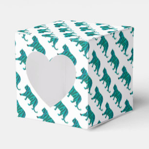 Tiger Black and Teal Silhouettes Presentaskar