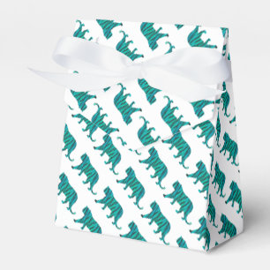 Tiger Black and Teal Silhouettes Presentaskar