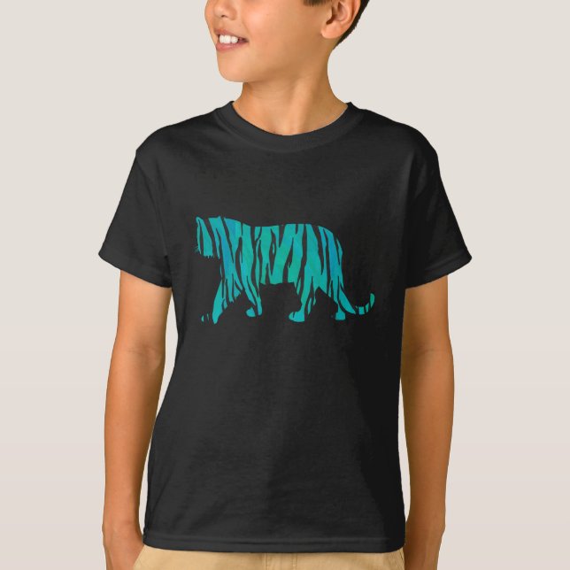 Tiger Black and Teal Silhouettes shirts shirts Tröja (Framsida)