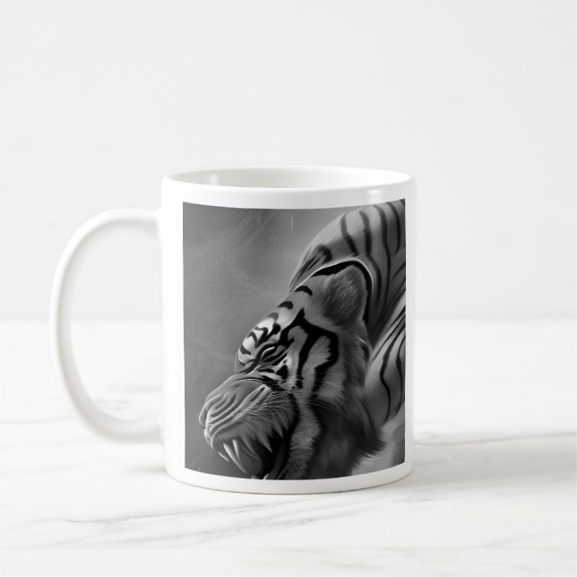 Tiger Black and White Kaffemugg (Vänster)