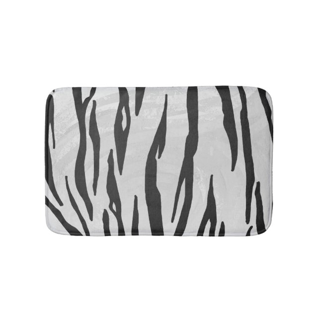 Tiger Black and White Print Badrumsmatta (Framsidan)
