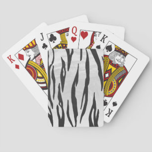 Tiger Black and White Print Casinokort