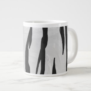 Tiger Black and White Print Jumbo Mugg