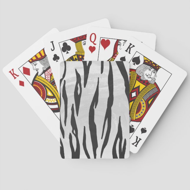 Tiger Black and White Print Kortlek (Baksidan)