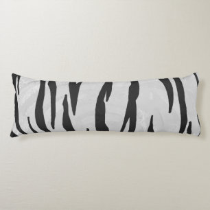 Tiger Black and White Print Kroppskudde