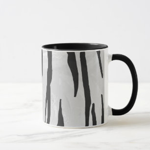 Tiger Black and White Print Mugg