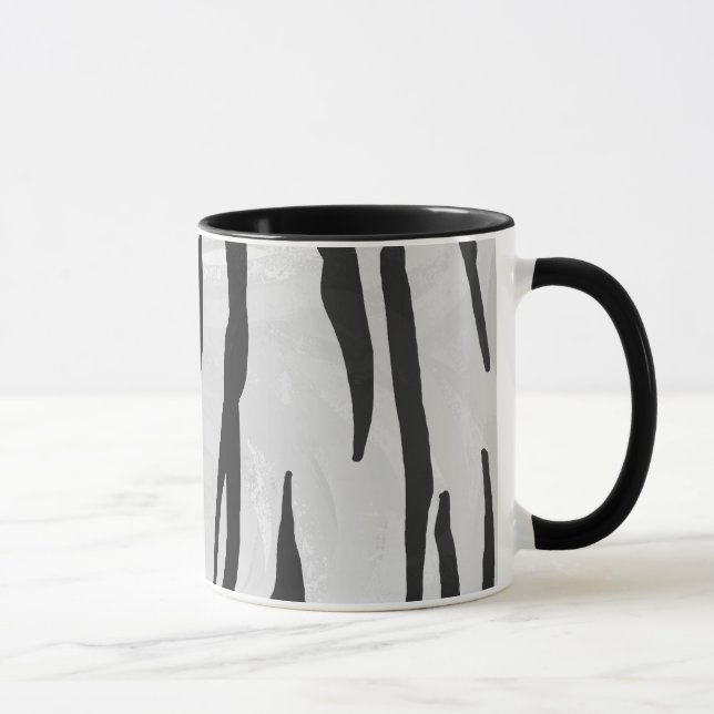 Tiger Black and White Print Mugg (Höger)