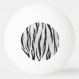 Tiger Black and White Print Pingisboll