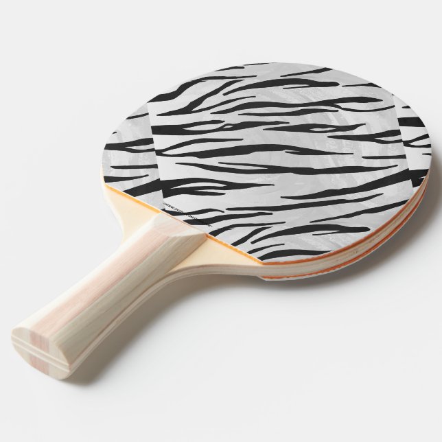 Tiger Black and White Print Pingisracket (Frontvinkel)