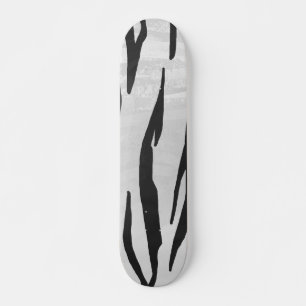 Tiger Black and White Print Skateboard Bräda 20,5 Cm