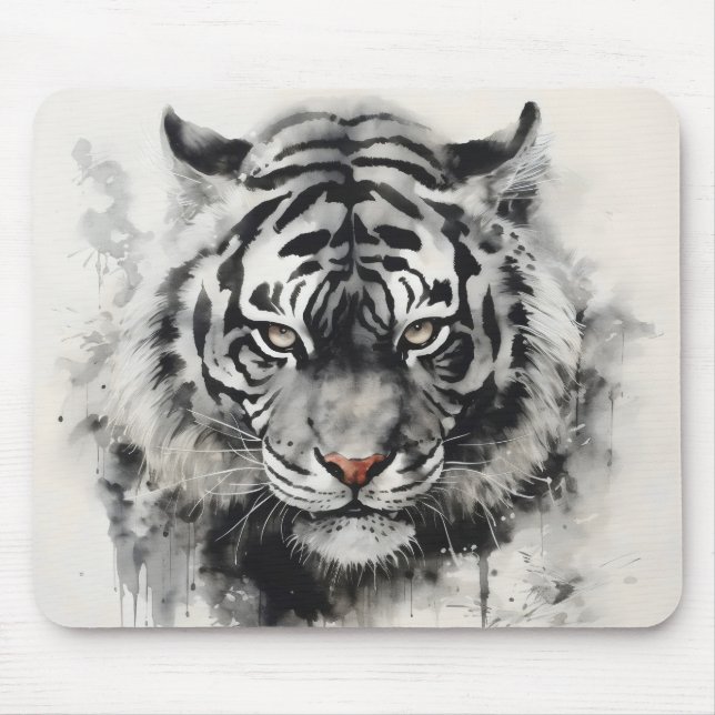 Tiger Bläck-målning Musmatta (Framsidan)
