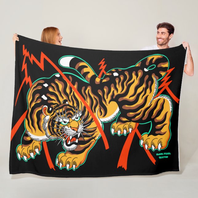 Tiger Blanket av Pliz Fleecefilt (På plats)