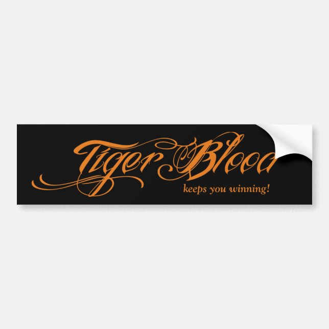 Tiger Blood (behållor du vinner) Bildekal (Framsidan)