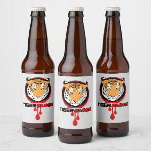 Tiger Blood-logotyp Ölflaska Etikett