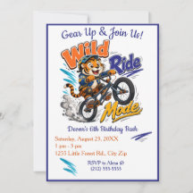 Tiger BMX-cykel födelsedagsfest för pojkar
