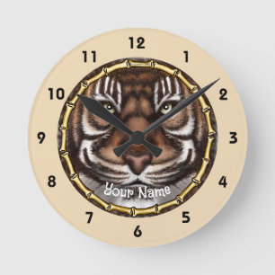 Tiger Bones Rund Klocka