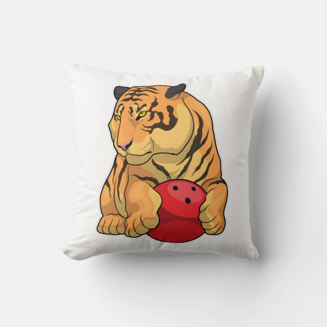 Tiger Bowling ball Kudde (Framsida)