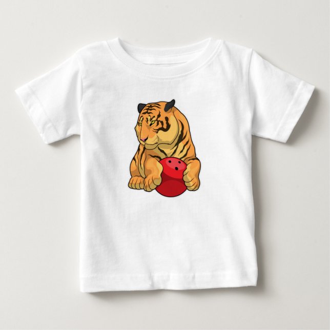 Tiger Bowling ball T Shirt (Framsida)