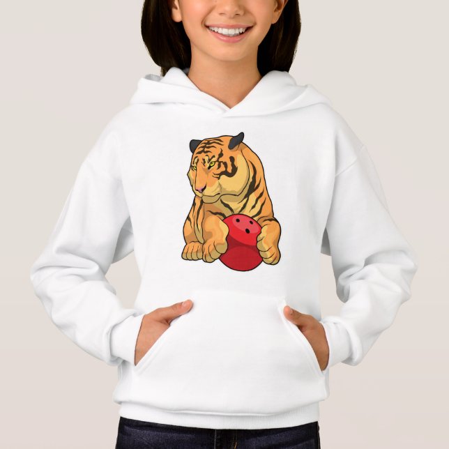 Tiger Bowling ball T Shirt (Framsida)