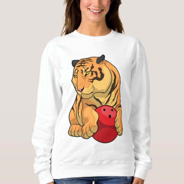 Tiger Bowling ball T Shirt (Framsida)