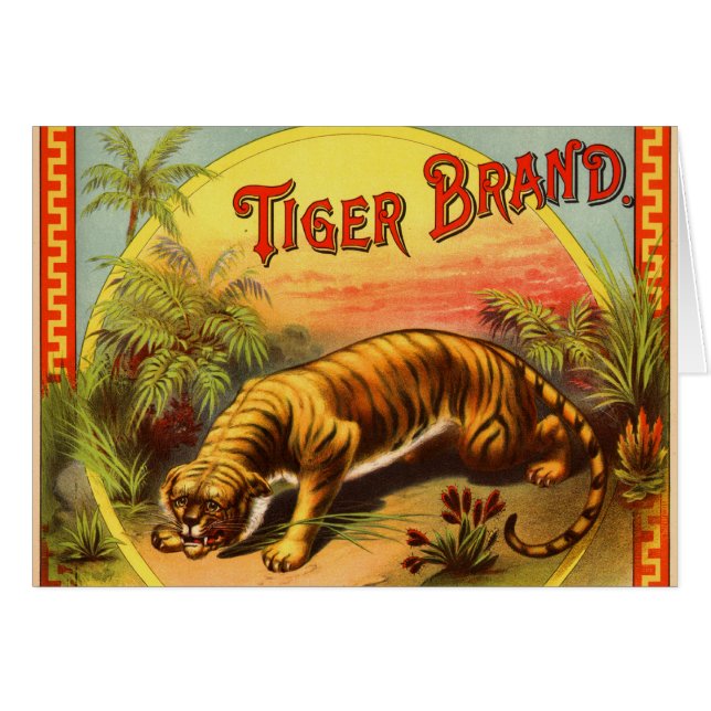 Tiger Brand 1900 Hälsningskort (Framsidan Horizontal)