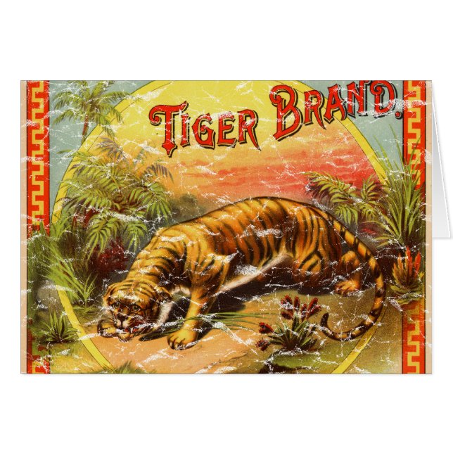 Tiger Brand - nödlidande Hälsningskort (Framsidan Horizontal)