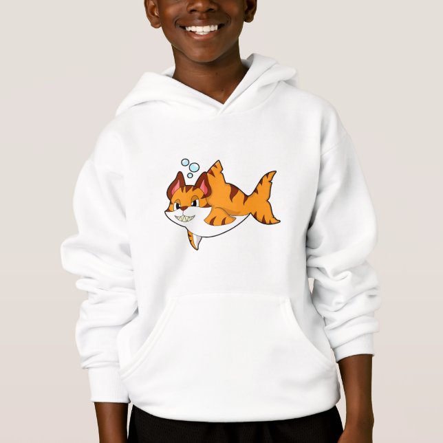 Tiger cat as Shark in Vatten.PNG T Shirt (Framsida)